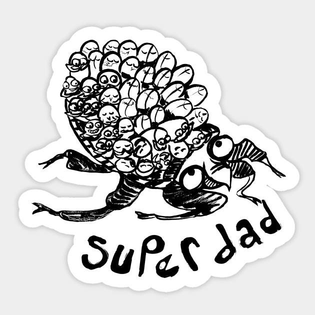 Super Dad: Giant Water Bug Sticker by michdevilish